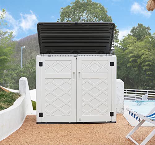 Resin Outdoor Storage Shed (Off-White-48Cu.ft)