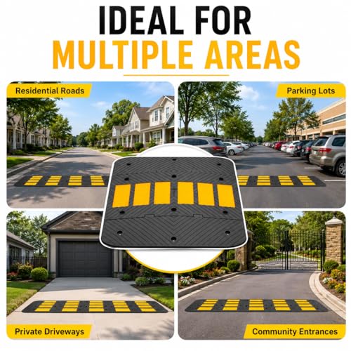 Rubber Speed Bump 36"x10"x1.8" Heavy Duty 22 (Left and Right Ends)