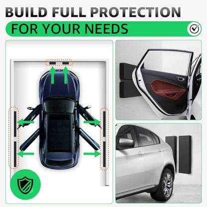Garage Wall Protector (4 Pack 11.8"x3.9"x1.2" / Black)