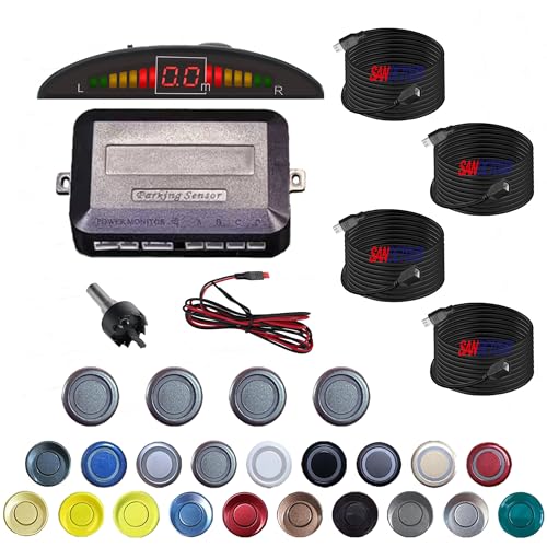 Parking Sensor Kit Backup Sensor Kit Reverse Sensor for Pickup & Extended Vehicles (Grey)