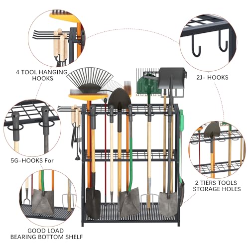 Organizer Yard Tool Storage Rack Garden Organizer Tool Holder (Small)