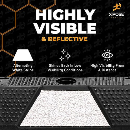 48" Heavy Duty Rubber Parking Stopper (White Parking Stoppers / 48 Inch)