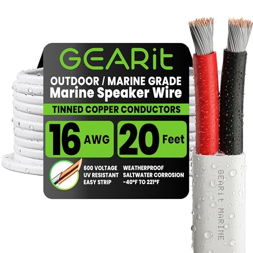 16 Gauge Marine Wire (16 AWG / 20 Feet / 2 Conductor)