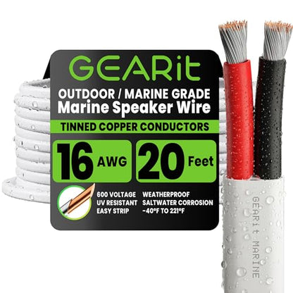 16 Gauge Marine Wire (16 AWG / 20 Feet / 2 Conductor)