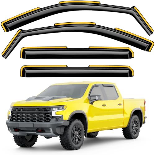 Window Rain Guards for 2019 (2019-2026 Chevy Silverado/GMC Sierra 1500 Crew Cab)