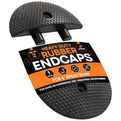 Rubber Speed Bump End Caps Set of 2 (1) Endcap / 1 Pack)