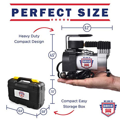 Tire Inflator Portable Air Compressor (Yellow)