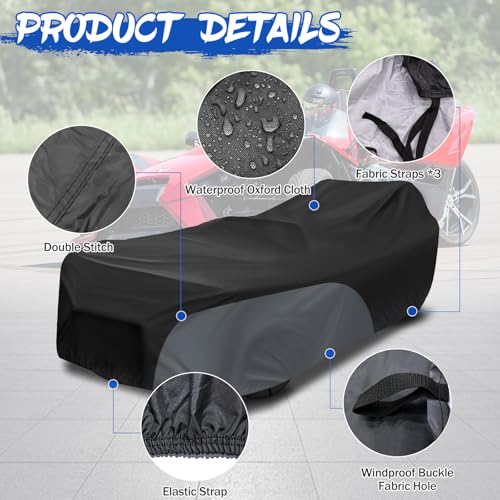 Polaris Slingshot Cover Waterproof with Soft Liner (Without Roof / Black&Grey)