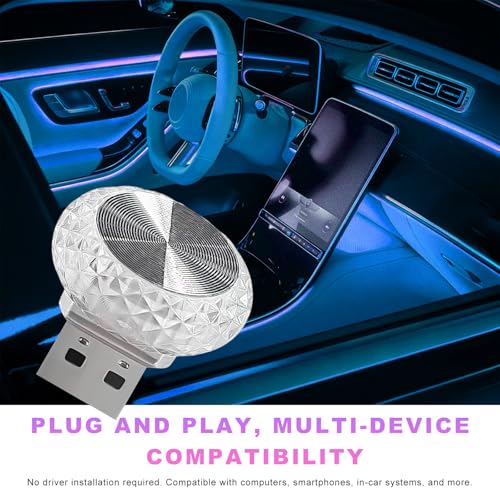 4 PCS USB LED Car Interior Atmosphere Lamp (Ice Blue)