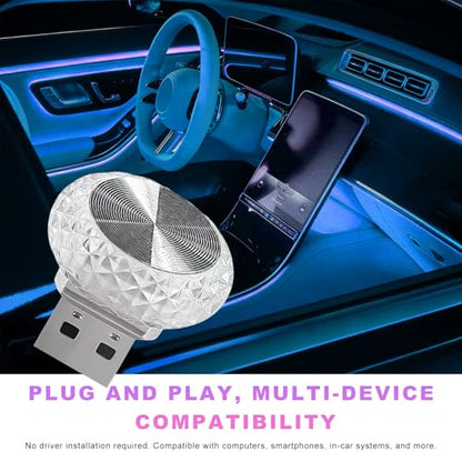 4 PCS USB LED Car Interior Atmosphere Lamp (Ice Blue)