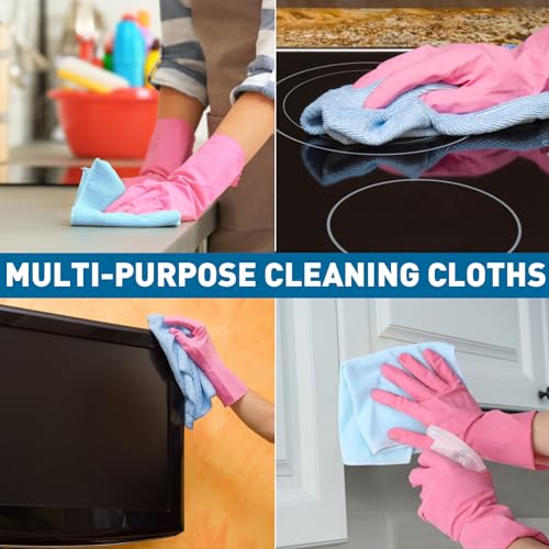 Microfiber Towels Bulk (5 Colors / 400 Pack)