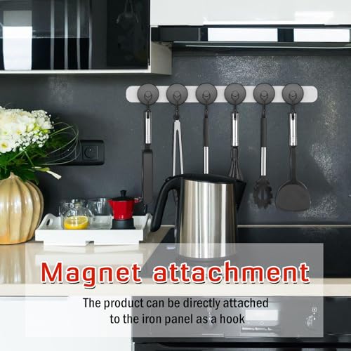 6 Pack Black Magnetic Hook (Black / 1.26in)
