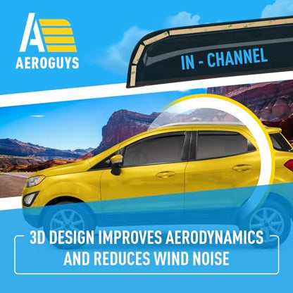 Extra Durable Window Deflectors in (For Ford EcoSport 18-22 In-channel)