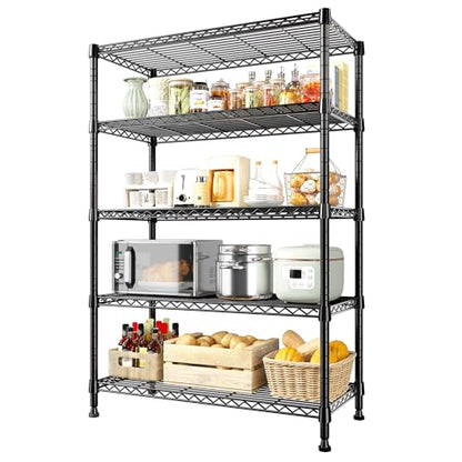 31.5" W 5 Tier Storage Shelves (5 Tier-15.7"D x 31.5"W x 71"H)