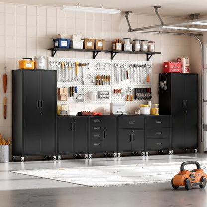 Garage Cabinet System (Black / 6 Pcs-StyleA)