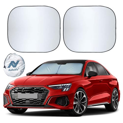 2 Piece Car Windshield Sun Shade Foldable (Small)