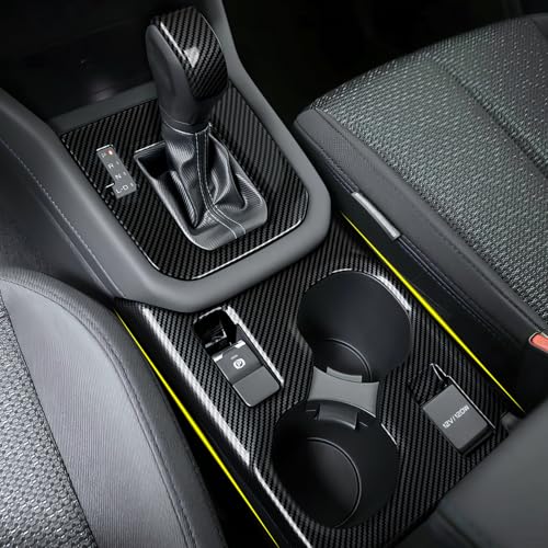 Car Carbon Fiber ABS Gear Shift Knob Panel Sticker Cover Interior Trim Decal Only for Subaru Forester 2025 Accessories (Gear Shift Knob Decal)