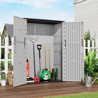 Outdoor Storage Shed Waterproof (Pale gray-57Cu.ft)
