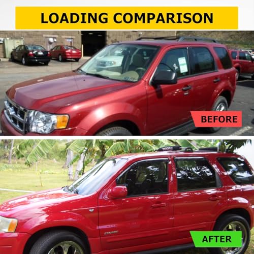 Window Visors Rain Guards for 2001 (2001-2012 Escape/Tribute/Mariner(Dark Smoke))
