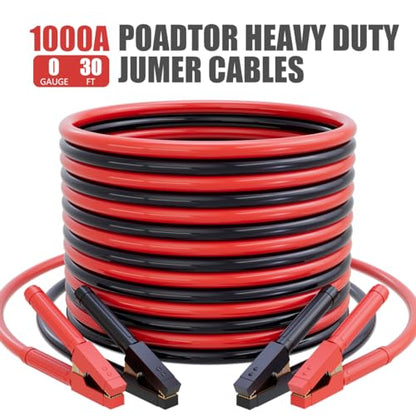 Heavy Duty Jumper Cables for Car Battery (0 Gauge （30FT）)