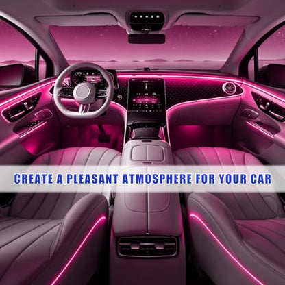 EL Wire Interior Car LED Strip Lights (Pink)