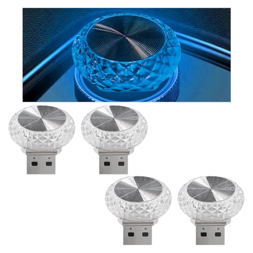 4 PCS USB LED Car Interior Atmosphere Lamp (Ice Blue)