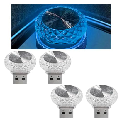 4 PCS USB LED Car Interior Atmosphere Lamp (Ice Blue)