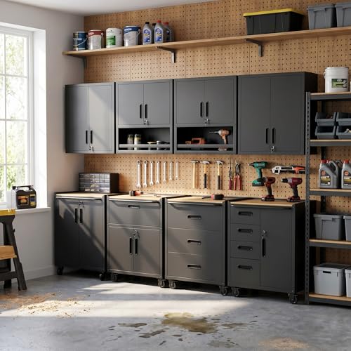 Garage Cabinet System (Black / 8 Pcs-StyleB)