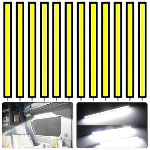 12PCS 12V LED Interior Light Bar (White)