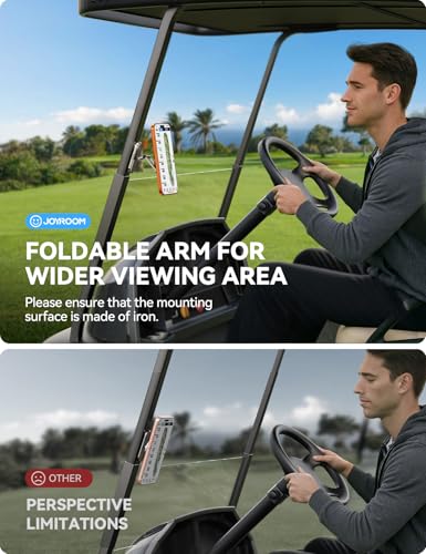 Upgraded Magnetic Golf Cart Phone Holder (Titanium Black)