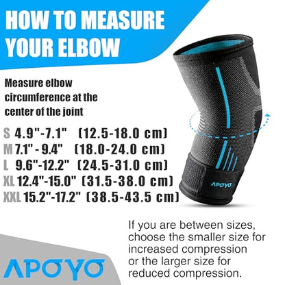 Tennis Elbow Brace for Women & Men (Blue (Pair) / Large)