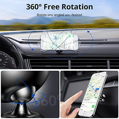 Magnetic Car Phone Holder for Dashboard (Black)