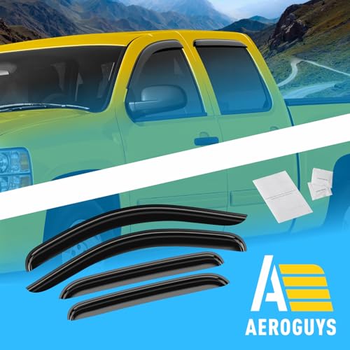 Extra Durable Window Deflectors Tape (For Chevy Silverado 07-13 Crew Cab)
