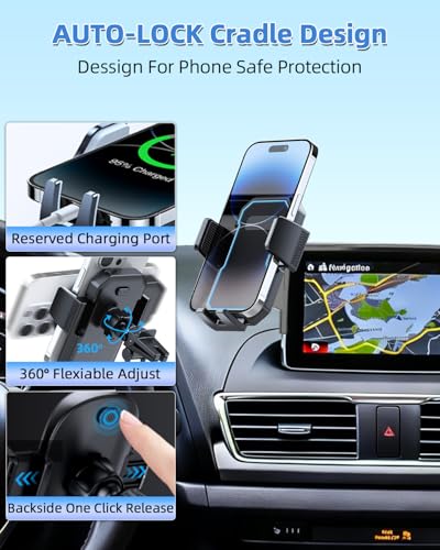 Car Phone Mount for Mazda CX (MX-5 Miata 2016-2023 /CX-3 2016-2021/3 2014-2016 / Auto Lock)