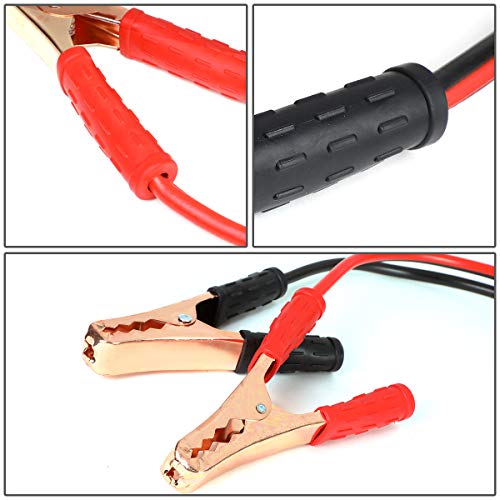 Heavy Duty 12Ft 10Gauge Booster Cables Power Jumper 200AMP Emergency Battery Start Car (12Ft / 10-Gauge)