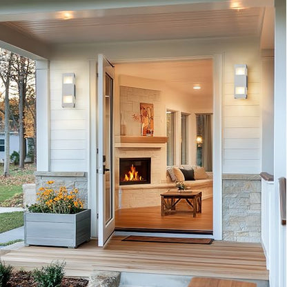 Porch Lights Outdoor Modern (White/Modern 2 / 13inch (2 lamps))