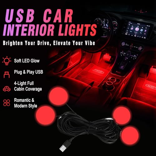 Car Interior LED Lights (Red)