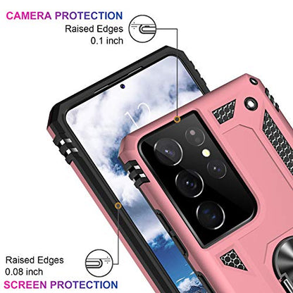 for Galaxy S21 Ultra Case (Galaxy S21 Ultra (Large 6.8") / Rose Gold)