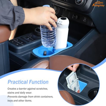 Center Console Cup Holder Insert Kit Compatible with Ford Maverick 2022+ (Blue(Kit))