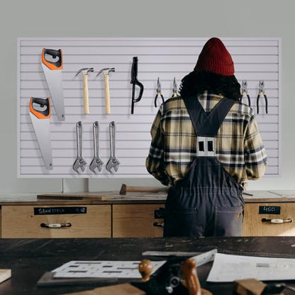 Slatwall Panel Wall Storage Systems (4x8ft / Grey)