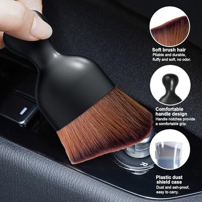 2 PCS Car Detailing Brush (Dark Brown / 2 PCS)