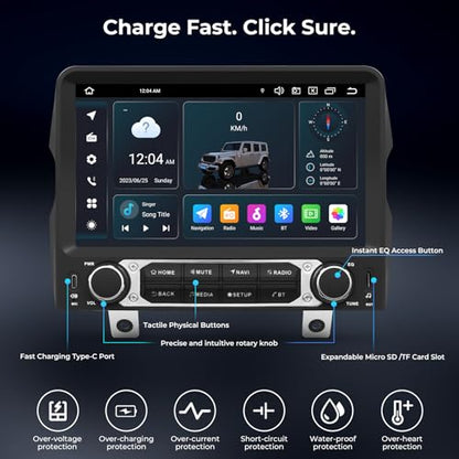 9" Car Radio Stereo for Jeep Wrangler JL & Gladiator JT 2018