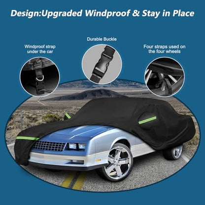 Car Cover for Chevy Monte Carlo 1970 (Black / for Chevy Monte Carlo 1970-1988)