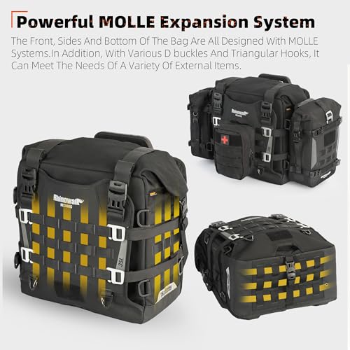 Motorcycle Saddlebag 20L Waterproof (Black 20L)