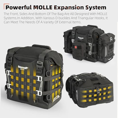 Motorcycle Saddlebag 20L Waterproof (Black 20L)