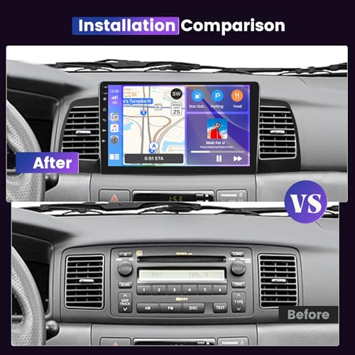 8 Core 4G+64G 5GWiFi Car Stereo Radio for Toyota Corolla EX 2007 (8-Core 4G+64G)