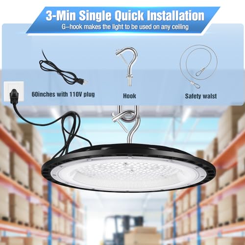 4 Pack 300W UFO Led High Bay Light Fixture (300W 4pack UFO Led High Bay light)