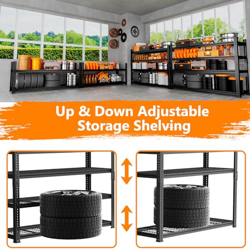 Storage Shelves Heavy Duty 3 PCS (4 Tier 48"W x 18"D x 60"H)