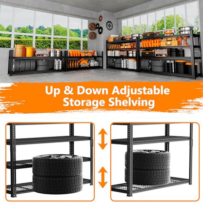 Storage Shelves Heavy Duty 3 PCS (4 Tier 48"W x 18"D x 60"H)