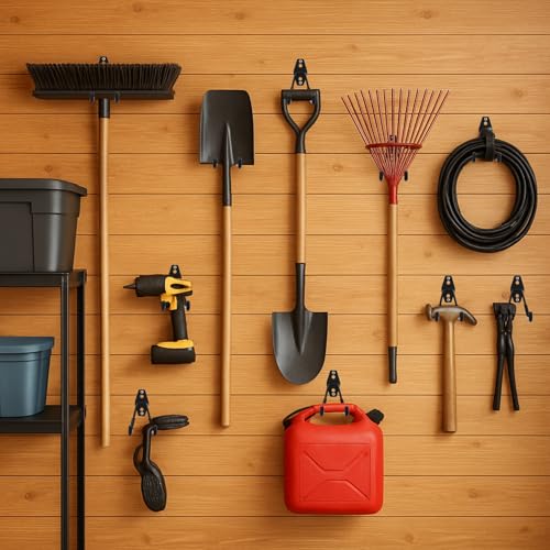 8 Pack Garage Hooks Heavy Duty (8 Pack/Black)